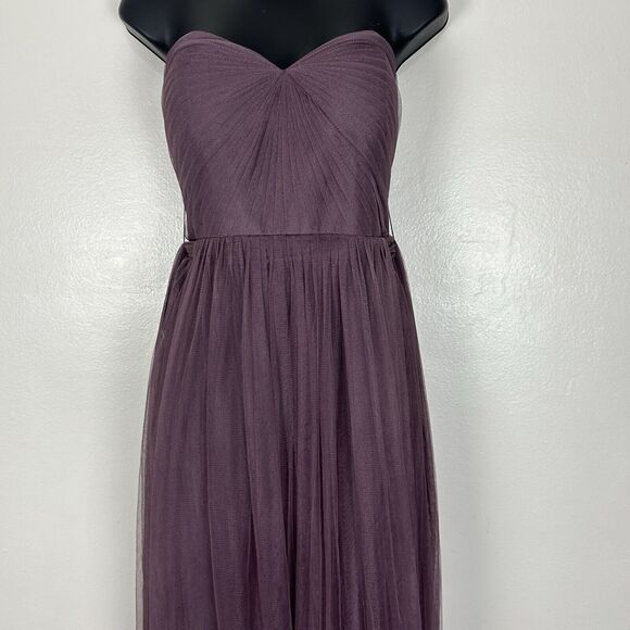 Jenny Yoo Size 12 Anabelle Convertible Tulle Gown Maxi Dress Lilac Dusty Purple - Picture 5 of 12